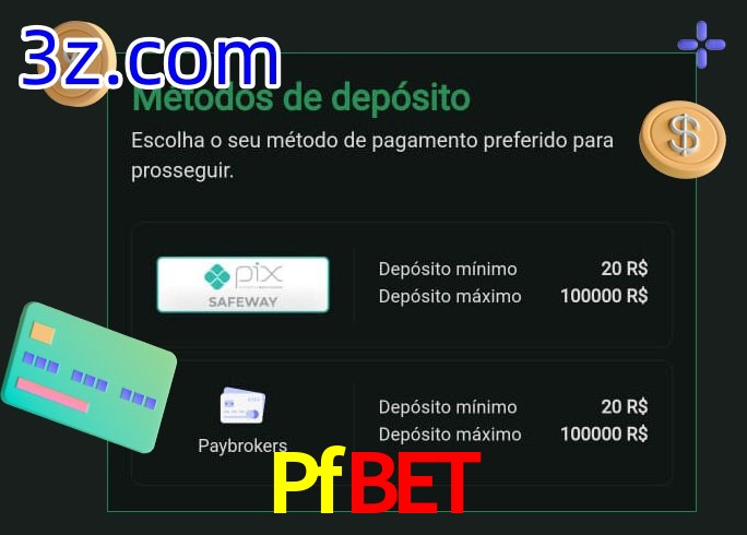 O cassino Pfbet oferece uma grande variedade de métodos de pagamento
